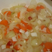 Onions, carrots, hot peppers